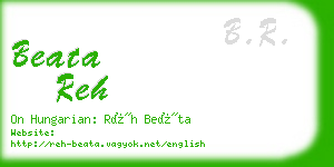 beata reh business card